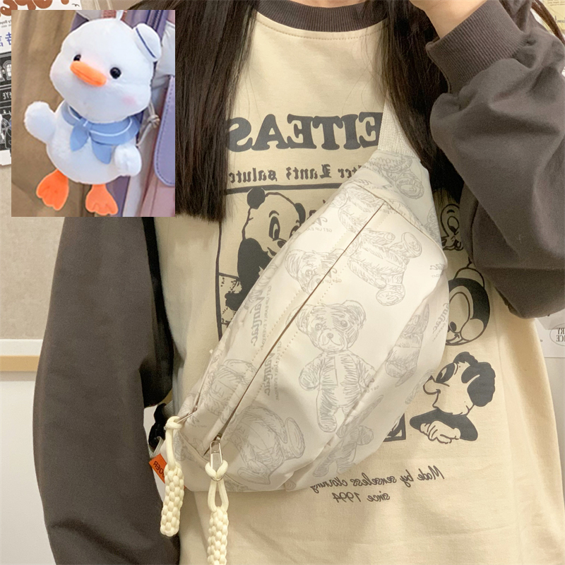 White + scarf duck hanging